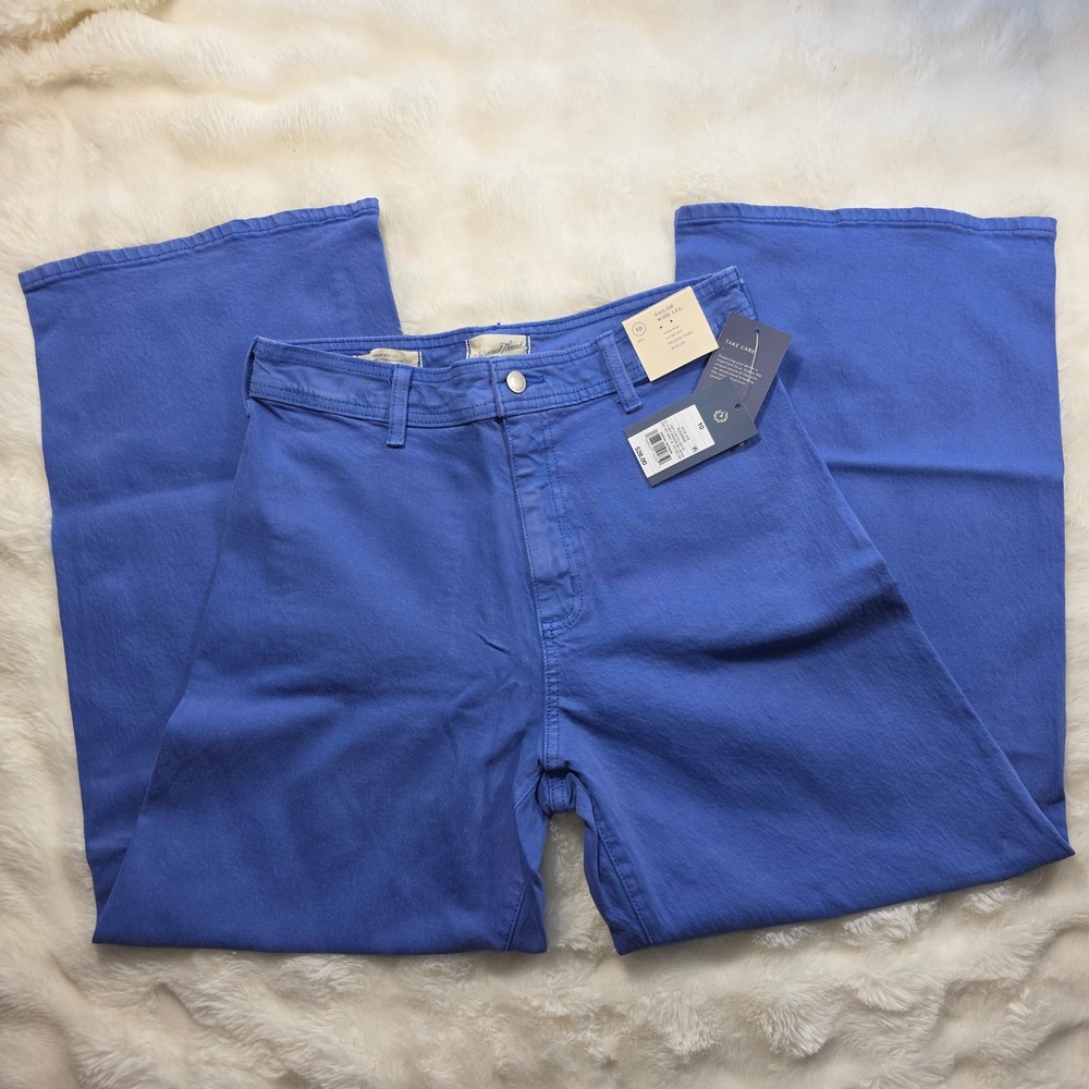Universal Thread Sailor Wide Leg Jeans Womens 10 Blue NWT High Rise Denim